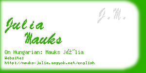 julia mauks business card
